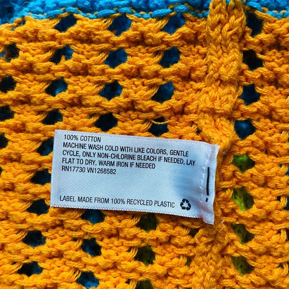 Colorful Striped Square Neck Pointelle Pullover Knit Sweater Size XL Wild Fable - Picture 11 of 11